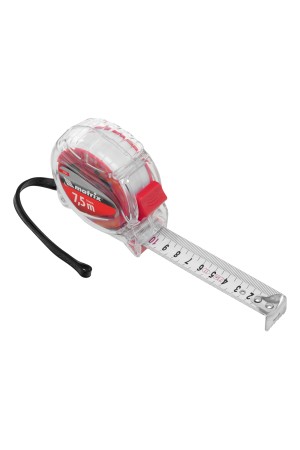 Рулетка Crystal,7,5 м х 25 мм,корпус из поликарбоната Matrix