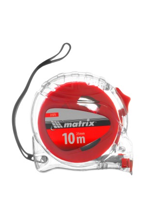 Рулетка Crystal,10 м х 25 мм,корпус из поликарбоната Matrix