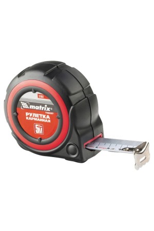 Рулетка Target,7,5 м х 25 мм,автоматическая фиксация,обрезиненный корпус Matrix