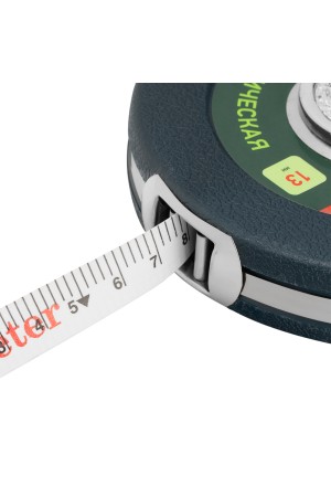 Рулетка геодезическая 10 м х 13 мм, закрытый корпус, фибергласовая лента Сибртех