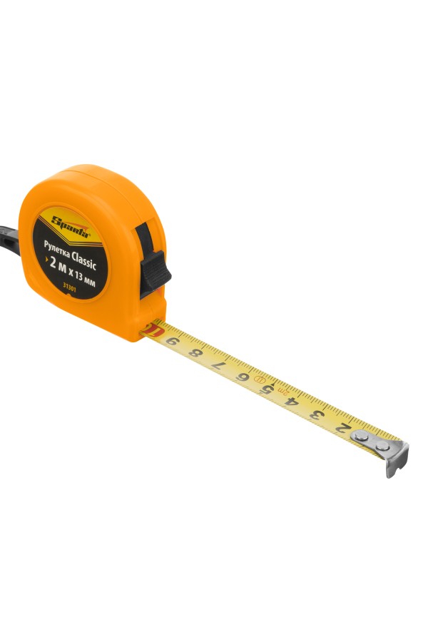 Рулетка Classic,2 м х 13 мм,пластиковый корпус Sparta