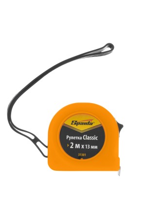 Рулетка Classic,2 м х 13 мм,пластиковый корпус Sparta