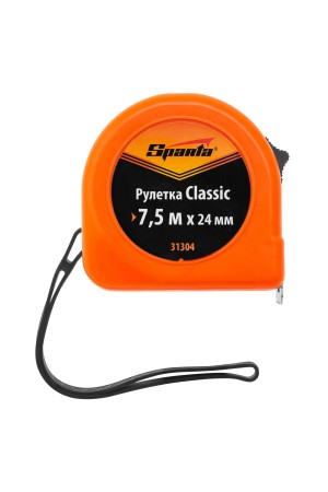 Рулетка Classic,7,5 м х 24 мм,пластиковый корпус Sparta
