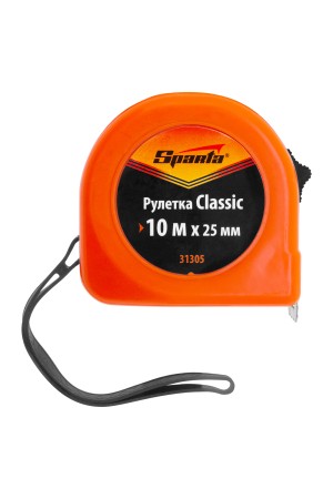 Рулетка Classic,10 м х 25 мм,пластиковый корпус Sparta