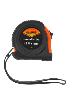 Рулетка Elastica,3 м х 16 мм,обрезиненный корпус Sparta