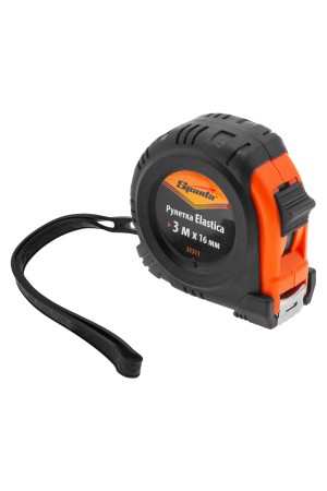 Рулетка Elastica,3 м х 16 мм,обрезиненный корпус Sparta