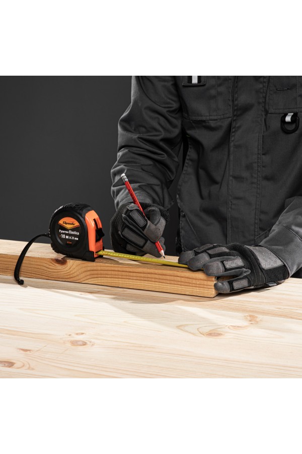 Рулетка Elastica,10 м х 25 мм,обрезиненный корпус Sparta