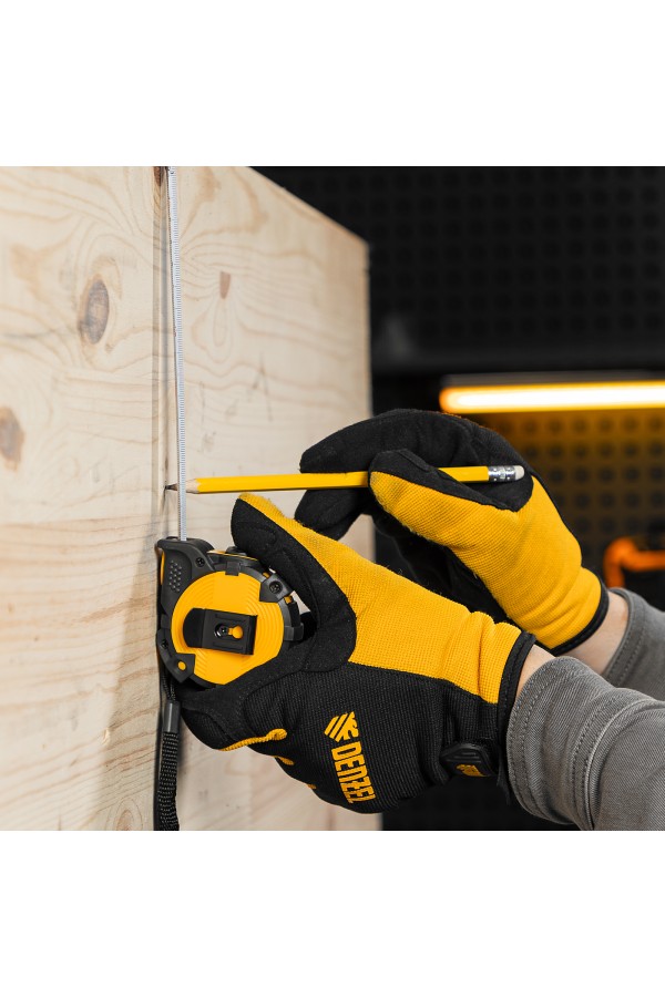 Рулетка 3м х 16мм, автоматич. фиксац., нейлон. покрытие, магнит. зацеп, двухстор. разметка Denzel