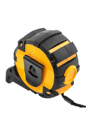 Рулетка 8м х 32мм, автоматич. фиксац., нейлон. покрытие, магнит. зацеп, двухстор. разметка// Denzel