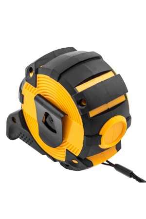 Рулетка 10м х 32мм, автоматич. фиксац., нейлон. покрытие, магнит. зацеп, двухстор. разметка// Denzel