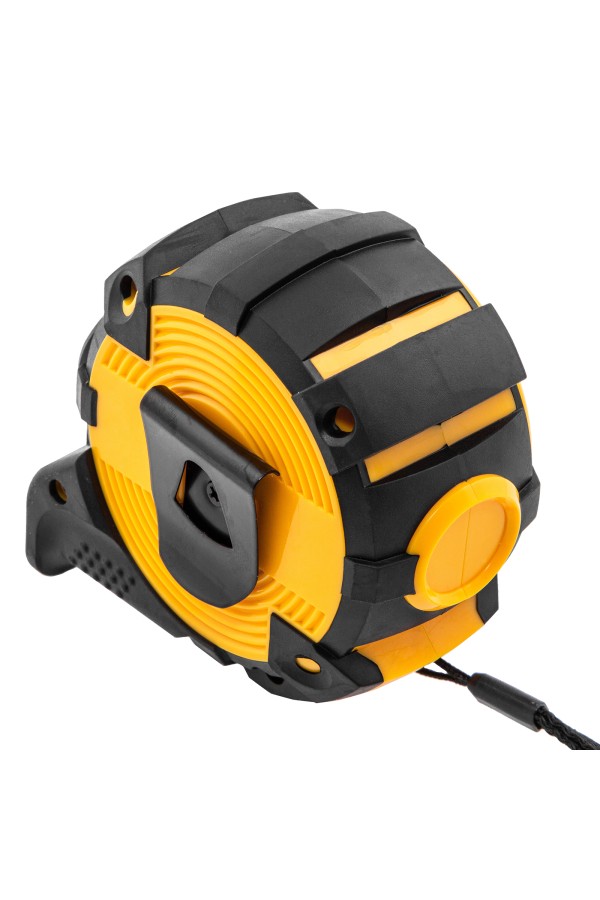 Рулетка 10м х 32мм, автоматич. фиксац., нейлон. покрытие, магнит. зацеп, двухстор. разметка Denzel