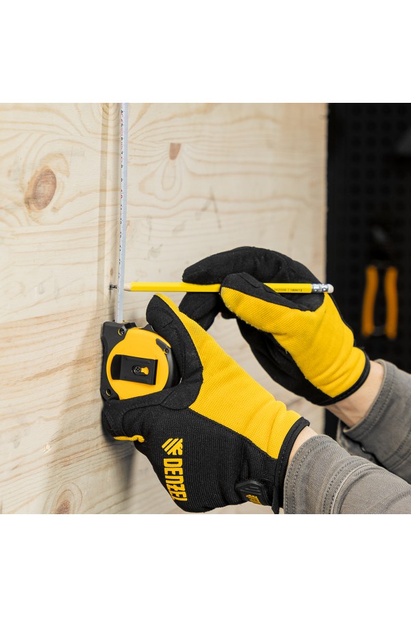 Рулетка 3м х 16мм, двухкомп. корпус, магнитный обрезиненный зацеп Denzel