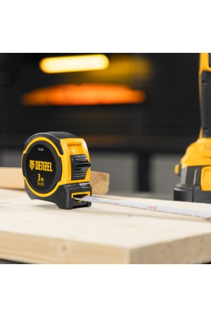 Рулетка 3м х 16мм, двухкомп. корпус, магнитный обрезиненный зацеп// Denzel