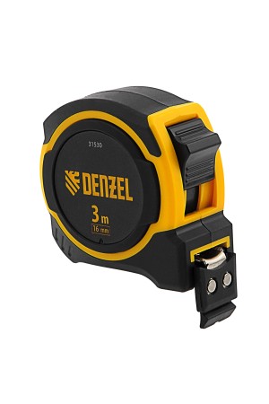 Рулетка 3м х 16мм, двухкомп. корпус, магнитный обрезиненный зацеп// Denzel