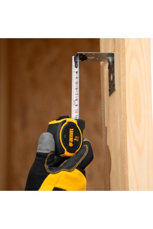 Рулетка 5м х 19мм, двухкомп. корпус, магнитный обрезиненный зацеп// Denzel