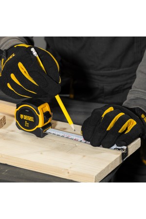 Рулетка 5м х 25мм, двухкомп. корпус, магнитный обрезиненный зацеп// Denzel