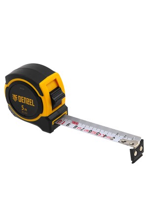 Рулетка 5м х 25мм, двухкомп. корпус, магнитный обрезиненный зацеп// Denzel