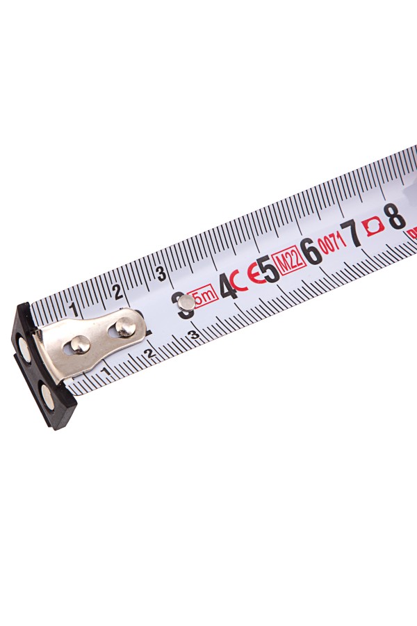 Рулетка 5м х 25мм, двухкомп. корпус, магнитный обрезиненный зацеп Denzel