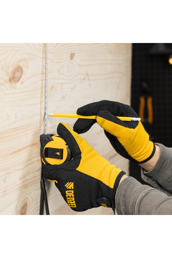 Рулетка 3м х 13мм, двухкомп. корпус, кнопка-пауза Denzel