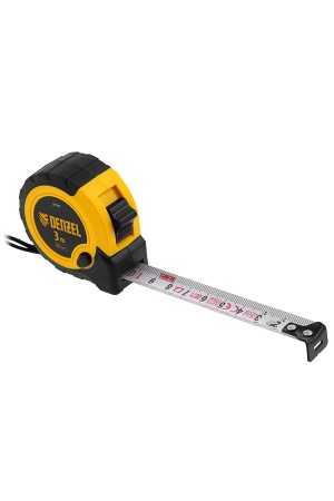 Рулетка 3м х 16мм, двухкомп. корпус, кнопка-пауза// Denzel