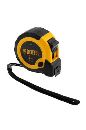 Рулетка 5м х 19мм, двухкомп. корпус, кнопка-пауза// Denzel