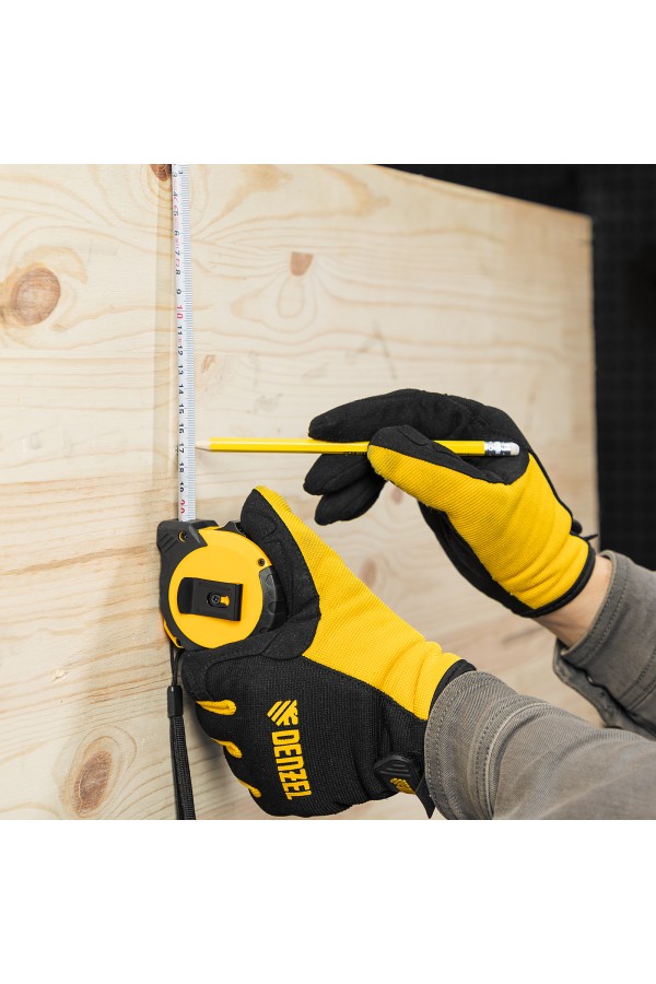 Рулетка 5м х 19мм, двухкомп. корпус, кнопка-пауза Denzel