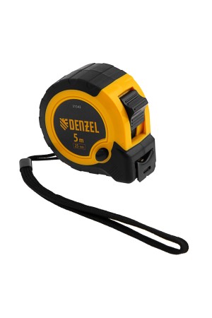Рулетка 5м х 25мм, двухкомп. корпус, кнопка-пауза// Denzel