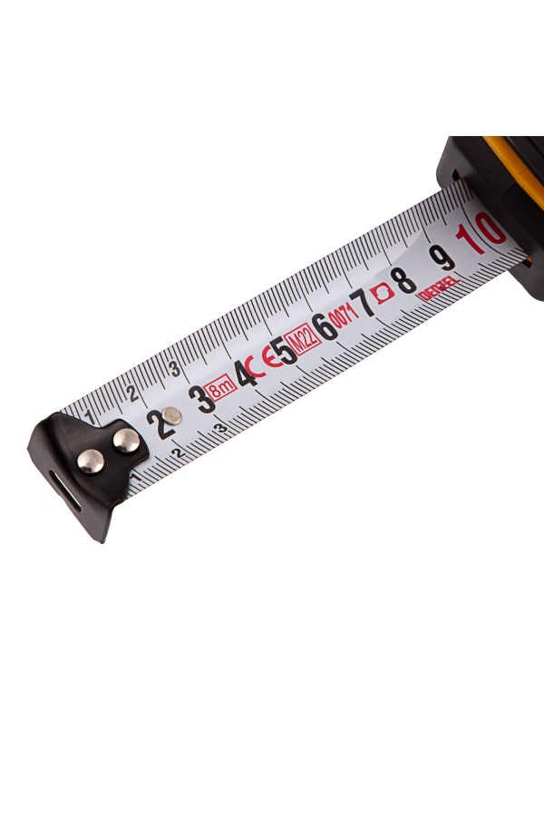 Рулетка 8м х 25мм, двухкомп. корпус, кнопка-пауза Denzel