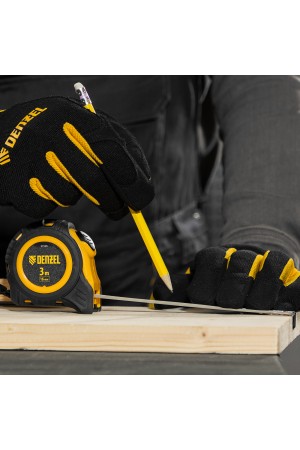 Рулетка 3м х 16мм, обрезиненный корпус, автоматическая фиксация Denzel