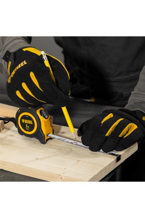 Рулетка 3м х 16мм, обрезиненный корпус, автоматическая фиксация Denzel