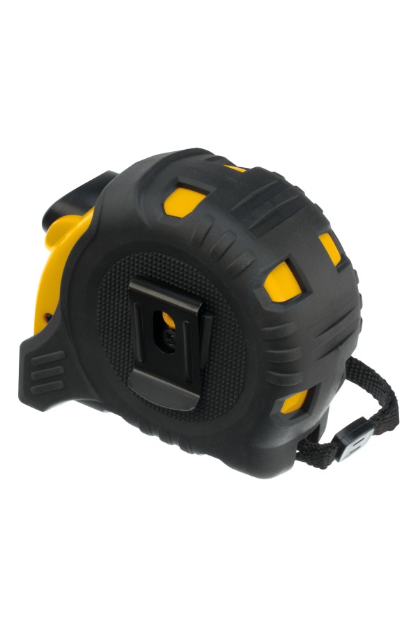 Рулетка 8м х 25мм, обрезиненный корпус, автоматическая фиксация Denzel