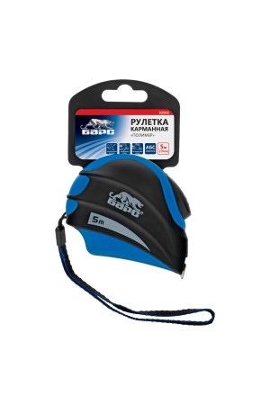 Рулетка Полимер,5 м х 19 мм,автоматическая фиксация,эргономичная форма Барс