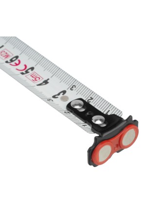Рулетка Magnetisch 5 м х 19 мм,обрезиненный корпус,автоматическая фиксация,Нейлоновое покрытиеытие,зацеп с магнитом Gross