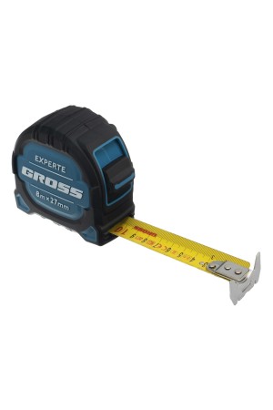 Рулетка Experte,8 м x 27 мм,двухкомпонентный корпус,магнит,двухсторонняя разметка,нейлон Gross