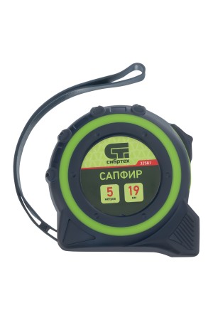 Рулетка Сапфир,двухкомпонентный корпус,5 м х 19 мм Сибртех