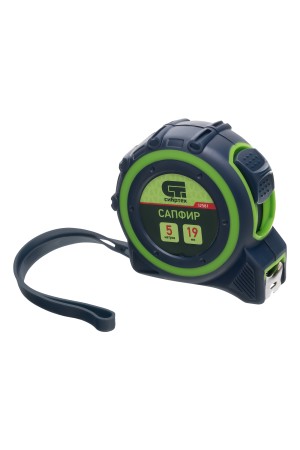 Рулетка Сапфир,двухкомпонентный корпус,5 м х 19 мм Сибртех