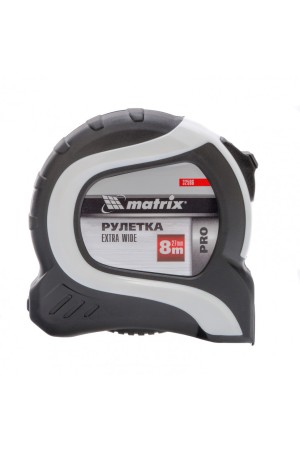 Рулетка Extra Wide,8 м x 27 мм,двухкомпонентный корпус,Pro Matrix