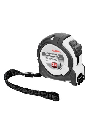 Рулетка Neon,3 м x 16 мм,обрезиненный корпус,3 фиксации,Pro Matrix