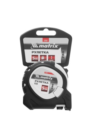 Рулетка Neon,5 м x 25 мм,обрезиненный корпус,3 фиксации,Pro Matrix