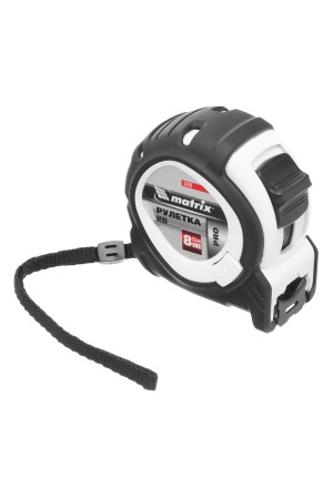 Рулетка Neon,8 м x 25 мм,обрезиненный корпус,3 фиксации,Pro Matrix