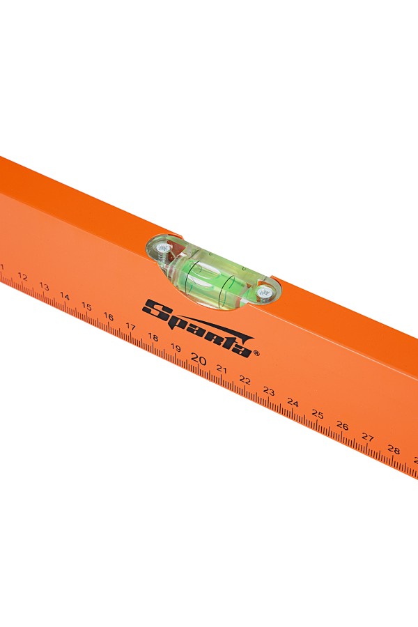 Уровень алюминиевый, 400 мм, 3 глазка, желтый, линейка Sparta