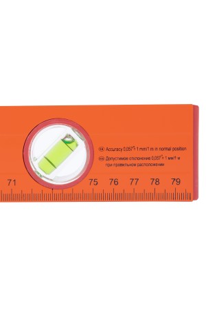 Уровень алюминиевый, 800 мм, 3 глазка, желтый, линейка Sparta