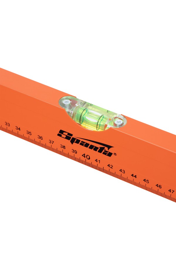 Уровень алюминиевый, 800 мм, 3 глазка, желтый, линейка Sparta