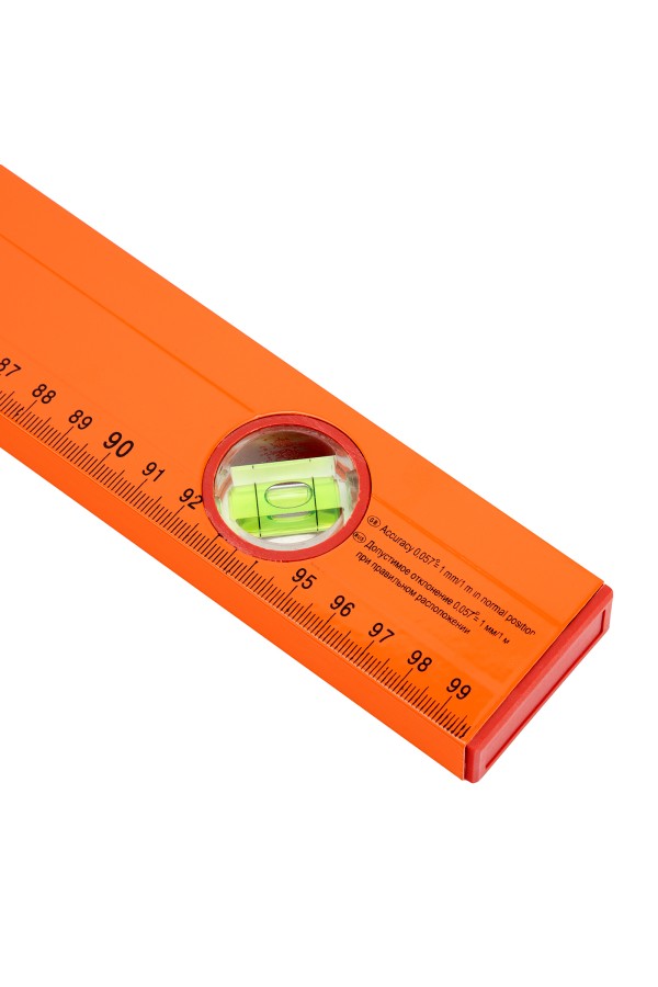 Уровень алюминиевый, 1000 мм, 3 глазка, желтый, линейка Sparta