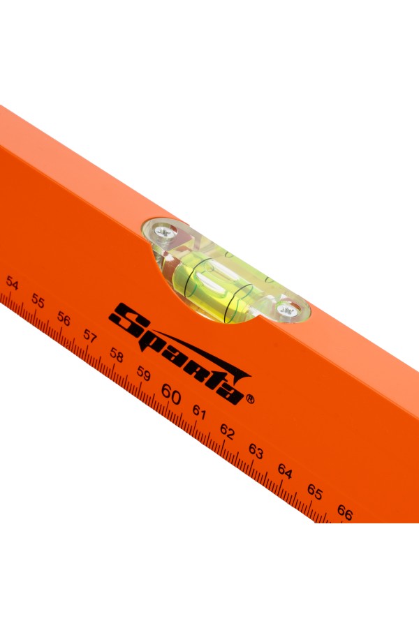 Уровень алюминиевый, 1200 мм, 3 глазка, желтый, линейка Sparta