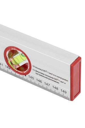 Уровень алюминиевый, 1500 мм, 3 глазка, линейка Sparta