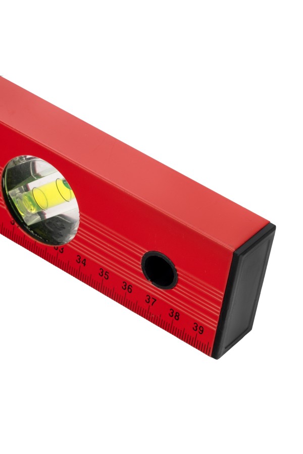 Уровень алюминиевый, 400 мм, 3 глазка, красный, линейка Matrix