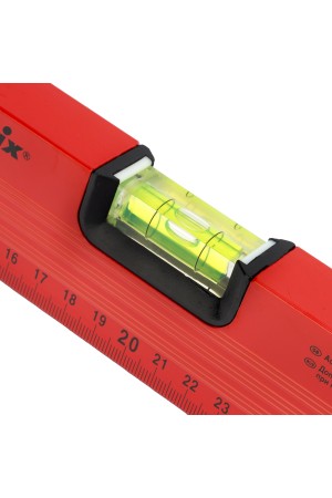 Уровень алюминиевый, 400 мм, 3 глазка, красный, линейка Matrix