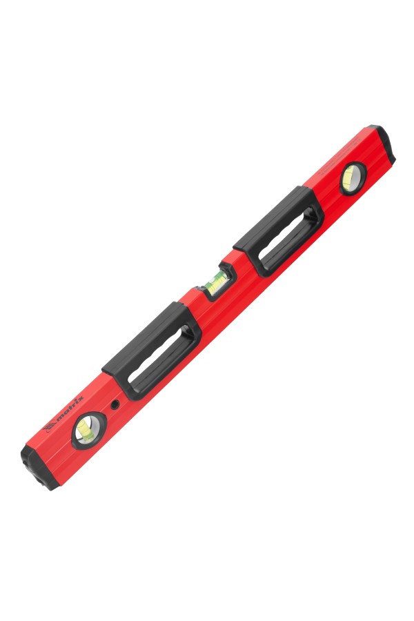 Уровень алюминиевый, 600 мм, фрезерованный, 3 глазка, две эргономичные ручки Matrix