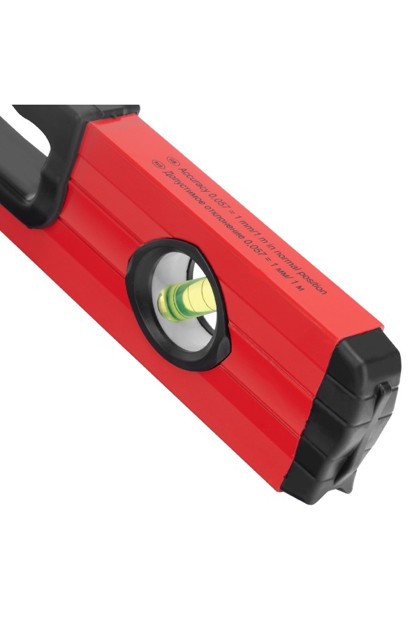 Уровень алюминиевый, 600 мм, фрезерованный, 3 глазка, две эргономичные ручки Matrix